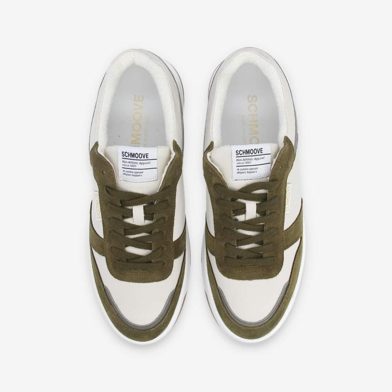 SMATCH SNEAKER M - NAPPA/SDE/COUNT -  BLANC/VERT/GRIS